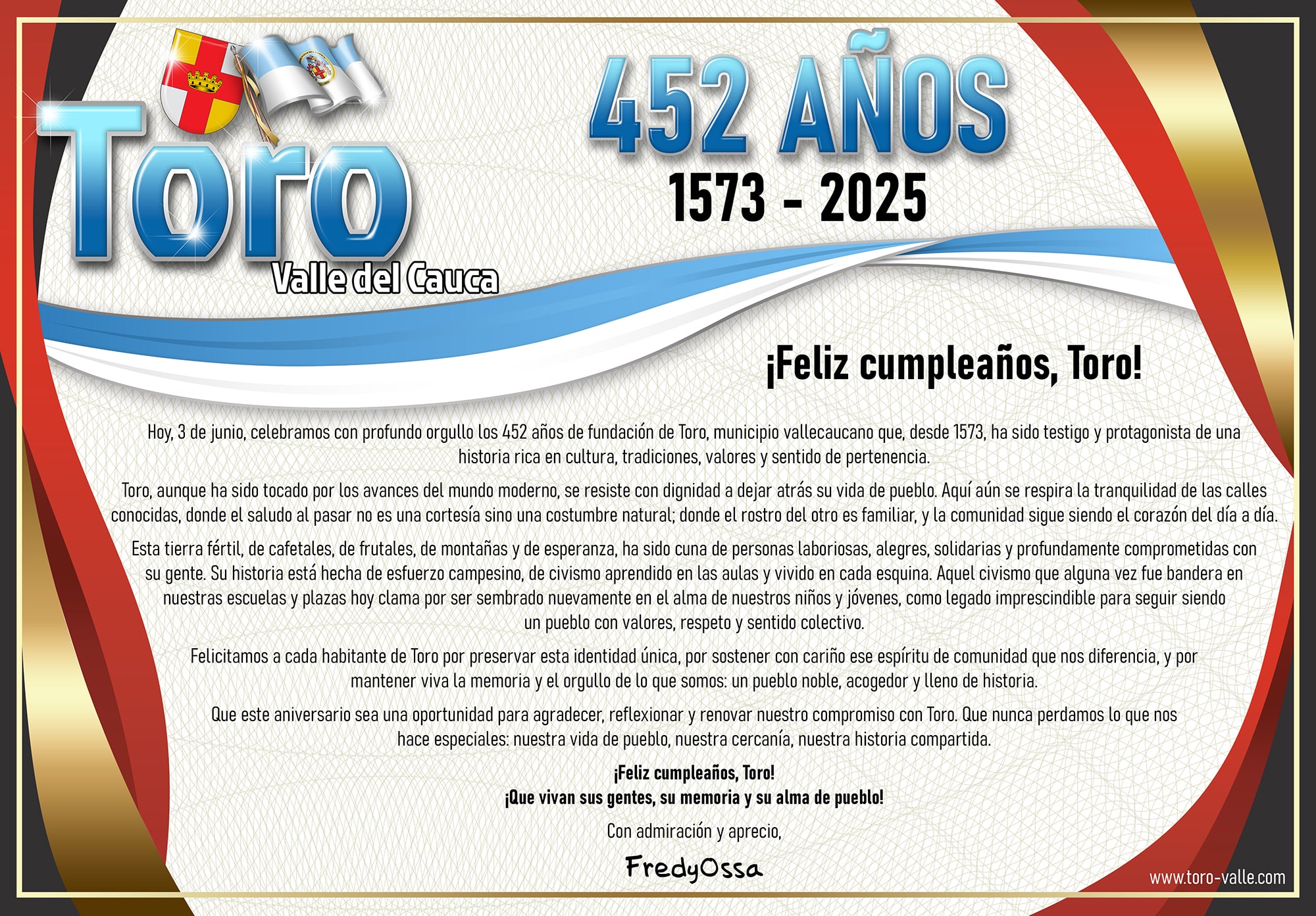 Feliz Cumpleaños Toro